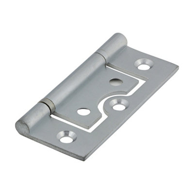 TIMCO Plain Bearing Flush Brass Hinges Satin Chrome - 60 x 41