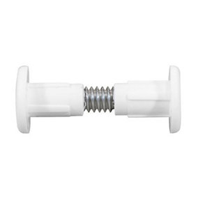 TIMCO Plastic Cabinet Connector Bolts White - 28mm