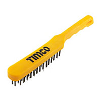 TIMCO Plastic Handle Wire Brush - 4 Rows