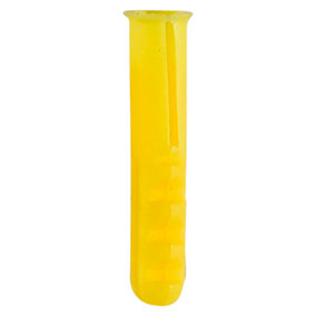 Timco - Plastic Plugs - Yellow (Size 25mm - 100 Pieces)