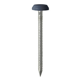 Timco - Polymer Headed Nails - A4 Stainless Steel - Anthracite Grey (Size 65mm - 100 Pieces)
