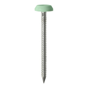 Timco - Polymer Headed Nails - A4 Stainless Steel - Chartwell Green (Size 65mm - 100 Pieces)