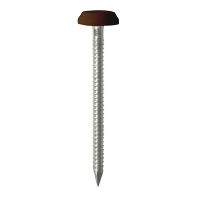 Timco - Polymer Headed Nails - A4 Stainless Steel - Mahogany (Size 50mm - 100 Pieces)