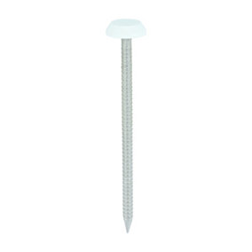 Timco - Polymer Headed Nails - A4 Stainless Steel - White (Size 65mm - 100 Pieces)
