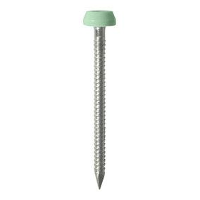 Timco - Polymer Headed Pins - A4 Stainless Steel - Chartwell Green (Size 40mm - 250 Pieces)