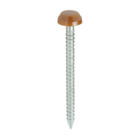 Timco - Polymer Headed Pins - A4 Stainless Steel - Clay Brown (Size 30mm - 250 Pieces)