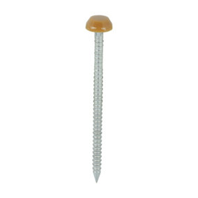 Timco - Polymer Headed Pins - A4 Stainless Steel - Oak (Size 40mm - 250 Pieces)
