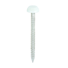 Timco - Polymer Headed Pins - A4 Stainless Steel - White (Size 30mm - 250 Pieces)
