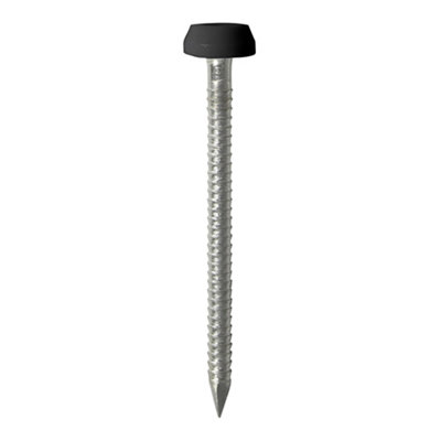 Timco - Polymer Headed Pins - Stainless Steel - Black (Size 40mm - 50 Pieces)