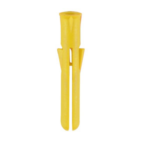 Timco - Premium Plastic Plugs - Yellow (Size 25mm - 1000 Pieces)
