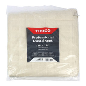 Timco - Professional Dust Sheet (Size 12ft x 12ft - 1 Each)