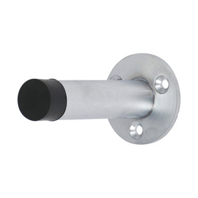 Timco - Projection Door Stop - Satin Chrome (Size 70mm - 1 Each)