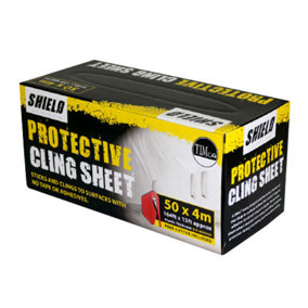 Timco - Protective Cling Sheet (Size 50m x 4m - 1 Each)