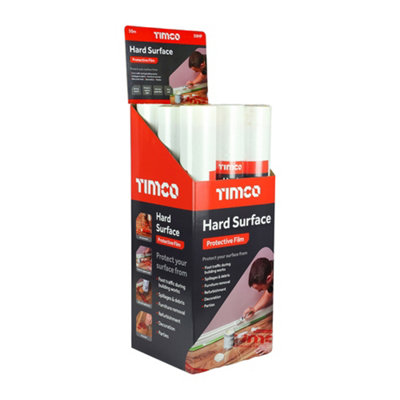 Timco - Protective Film - For Hard Surfaces (Size 50m x 0.6m - 1 Each) - 5