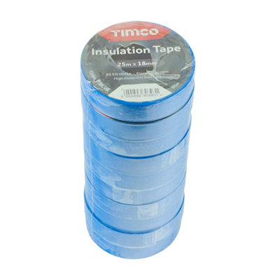 TIMCO PVC Insulation Tape Blue - 25m x 18mm (10pcs)