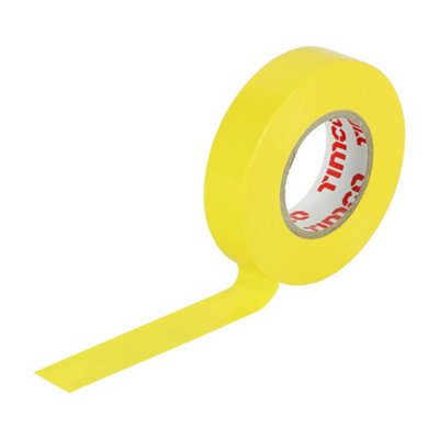 TIMCO PVC Insulation Tape Yellow - 25m x 18mm (10pcs)