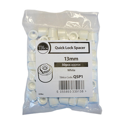 Timco - Quick Lock Spacers (Size 13mm - 50 Pieces)