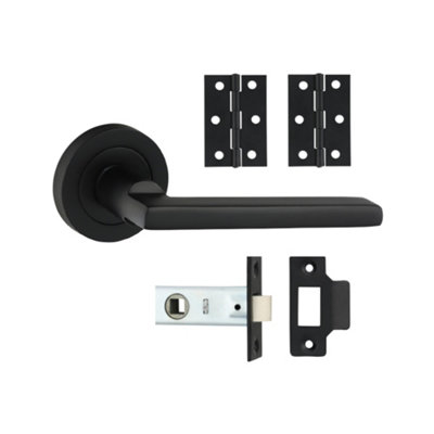 Timco - Radmore Lever On Rose Door Pack - Matt Black (Size Mixed - 1 Each)
