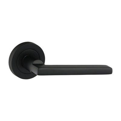 Timco - Radmore Lever On Rose Handles - Matt Black (Size 51mm - 2 Pieces)