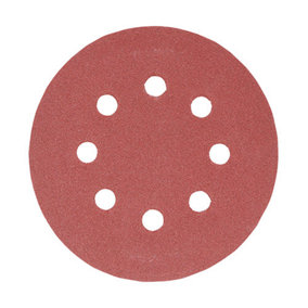 Timco - Random Orbital Sanding Discs - 180 Grit - Red (Size 125mm - 5 Pieces)