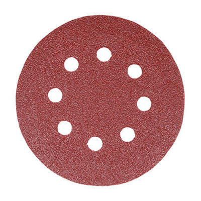 TIMCO Random Orbital Sanding Discs 60 Grit Red - 150mm (5pcs)