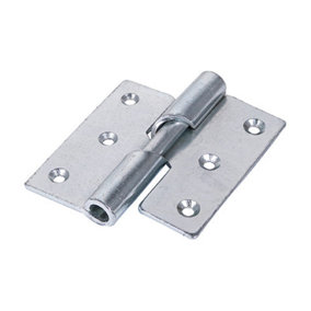 TIMCO Rising Butt Hinges Left Hand Steel Silver - 75 x 72