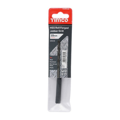 Timco - Roll Forged Jobber Drills - HSS (Size 10.0mm - 5 Pieces)