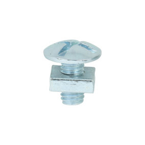 TIMCO Roofing Bolts & Square Nuts Silver - M6 x 12