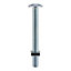 TIMCO Roofing Bolts & Square Nuts Silver - M6 x 40