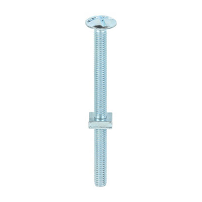 TIMCO Roofing Bolts & Square Nuts Silver - M6 x 80