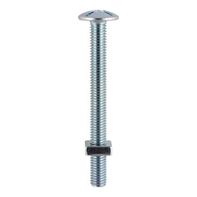 TIMCO Roofing Bolts & Square Nuts Silver - M8 x 180