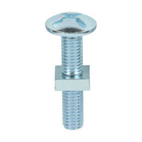 TIMCO Roofing Bolts & Square Nuts Silver - M8 x 40
