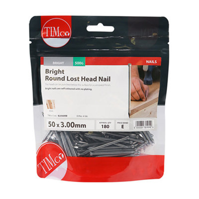 Timco - Round Wire Nails - Stainless Steel (Size 75 x 3.75 - 1 Kilograms)