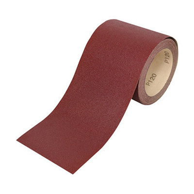 TIMCO Sandpaper Roll 120 Grit Red - 115mm x 10m