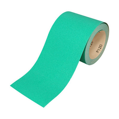 TIMCO 80 Grit Green Sandpaper Roll - 115mm X 10m Anti-Clog Sanding Paper