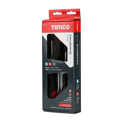 Timco - Screwdriver Set (Size 4pcs - 4 Pieces)