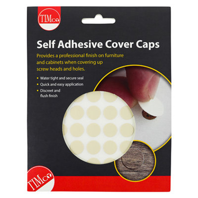 Timco - Self-adhesive Screw cover - Beige (Size 13mm - 112 Pieces)