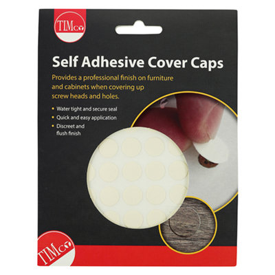 Timco - Self-adhesive Screw cover - Ivory (Size 13mm - 112 Pieces)