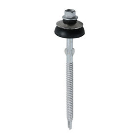 TIMCO Self-Drilling Fiber Cement Board Exterior Silver Screw with BAZ Washer - 6.3 x 110 (50pcs)