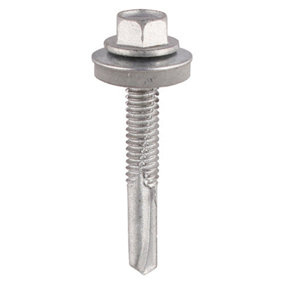 TIMCO Self-Drilling Heavy Section A2 Stainless Steel Bi-Metal Drill Screw with EPDM Washer - 5.5 x 38 (100pcs)