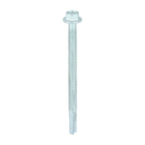 TIMCO Self-Drilling Heavy Section Drill Screw Exterior Silver with EPDM Washer - 5.5 x 80 (100pcs)