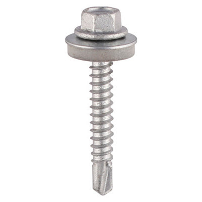 TIMCO Self-Drilling Light Section A2 Stainless Steel Bi-Metal Drill Screw with EPDM Washer - 5.5 x 38