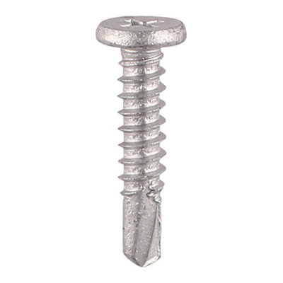 TIMCO Self-Drilling Metal Framing Low Profile Pancake Head Exterior Silver Screws - 5.5 x 19