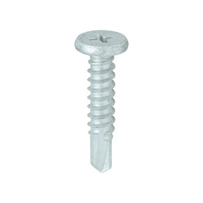 TIMCO Self-Drilling Metal Framing Low Profile Pancake Head Exterior Silver Screws - 5.5 x 26