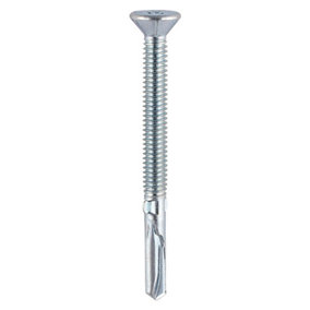 TIMCO Self-Drilling Wing-Tip Steel to Timber Heavy Section Silver Drill Screw - 5.5 x 100 (100pcs)