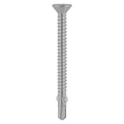 TIMCO Self-Drilling Wing-Tip Steel to Timber Light Section A2 Stainless Steel Bi-Metal Drill Screw - 4.8 x 38