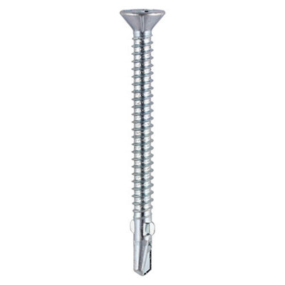TIMCO Self-Drilling Wing-Tip Steel to Timber Light Section Silver Drill Screw - 4.2 x 38