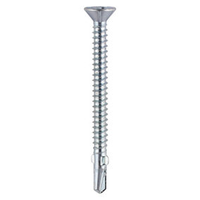TIMCO Self-Drilling Wing-Tip Steel to Timber Light Section Silver Drill Screw - 4.8 x 38