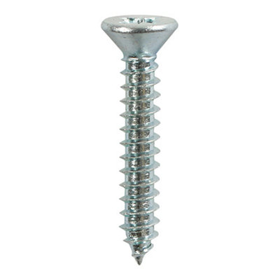 TIMCO Self-Tapping Countersunk Silver Screws - 8 x 1/2 (22pcs)