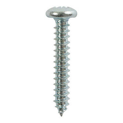 TIMCO Self-Tapping Pan Head Silver Screws - 6 x 1/4